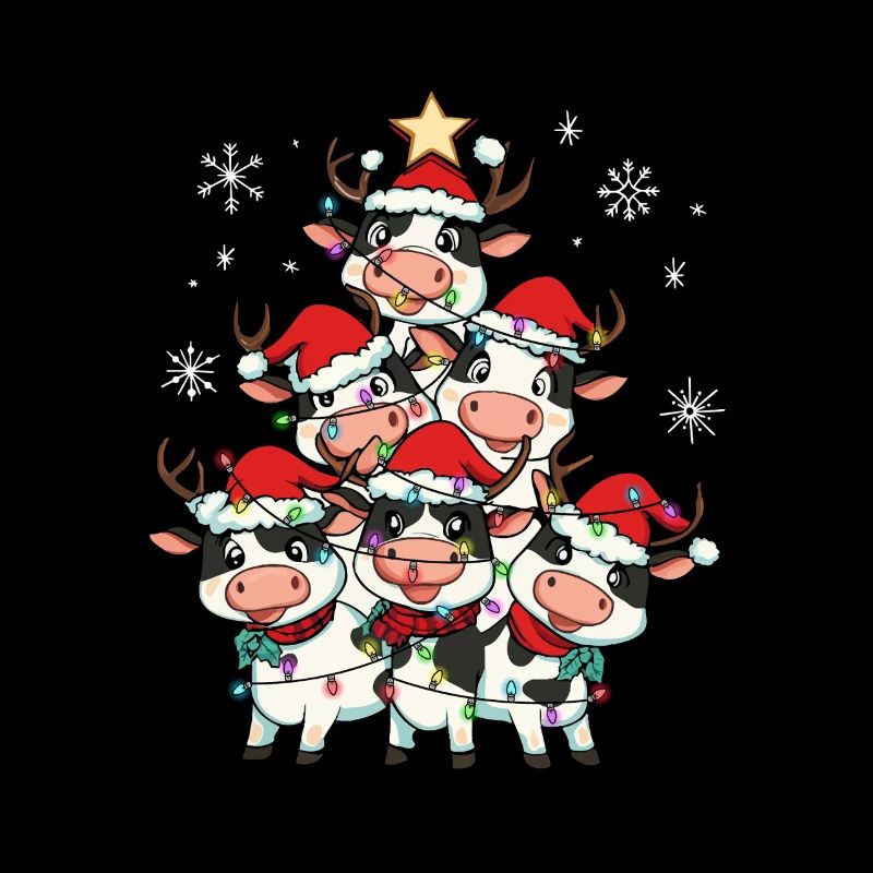 Kuh Weihnachten Weihnachtsmann