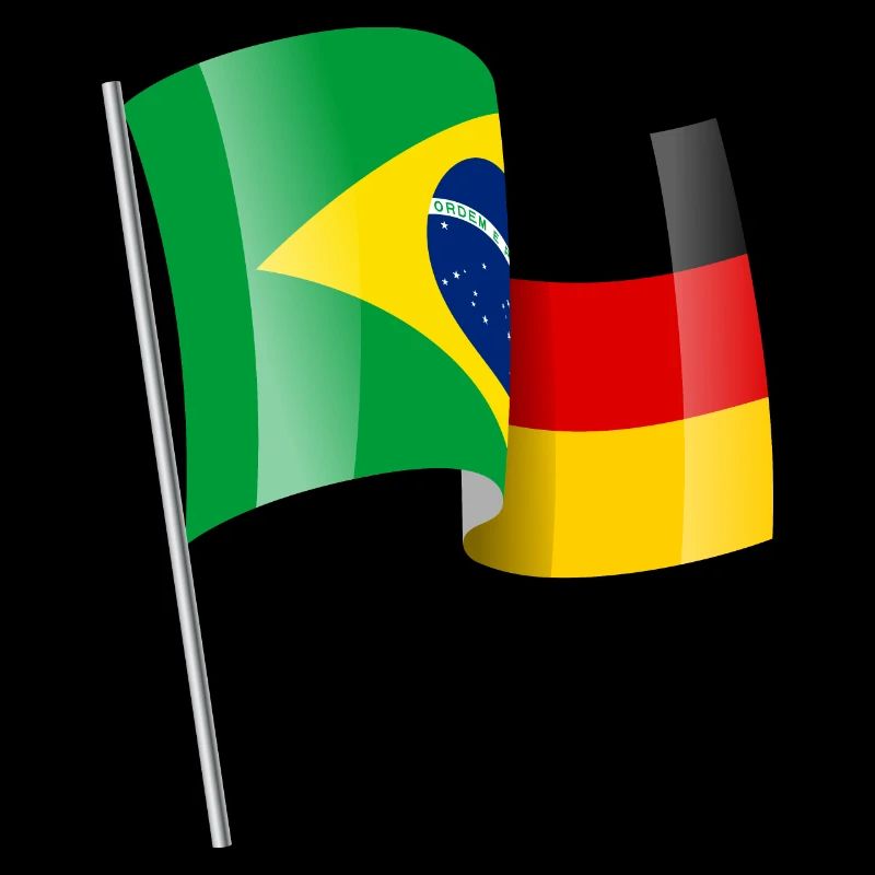 BRÉSIL ALLEMAGNE DRAPEAU DRAPEAU