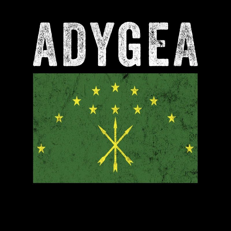 Drapeau Adygea en détresse - Drapeau circassien