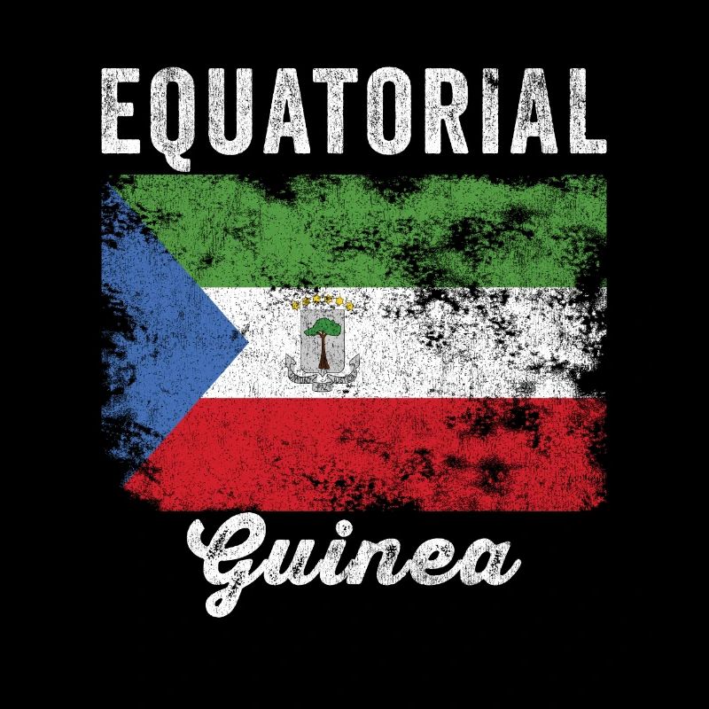 Drapeau de la Guinée équatoriale en détresse