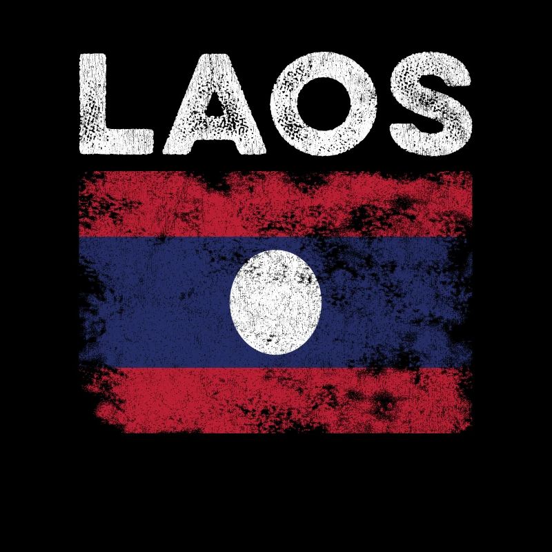 Drapeau du Laos en détresse - Drapeau du Laos