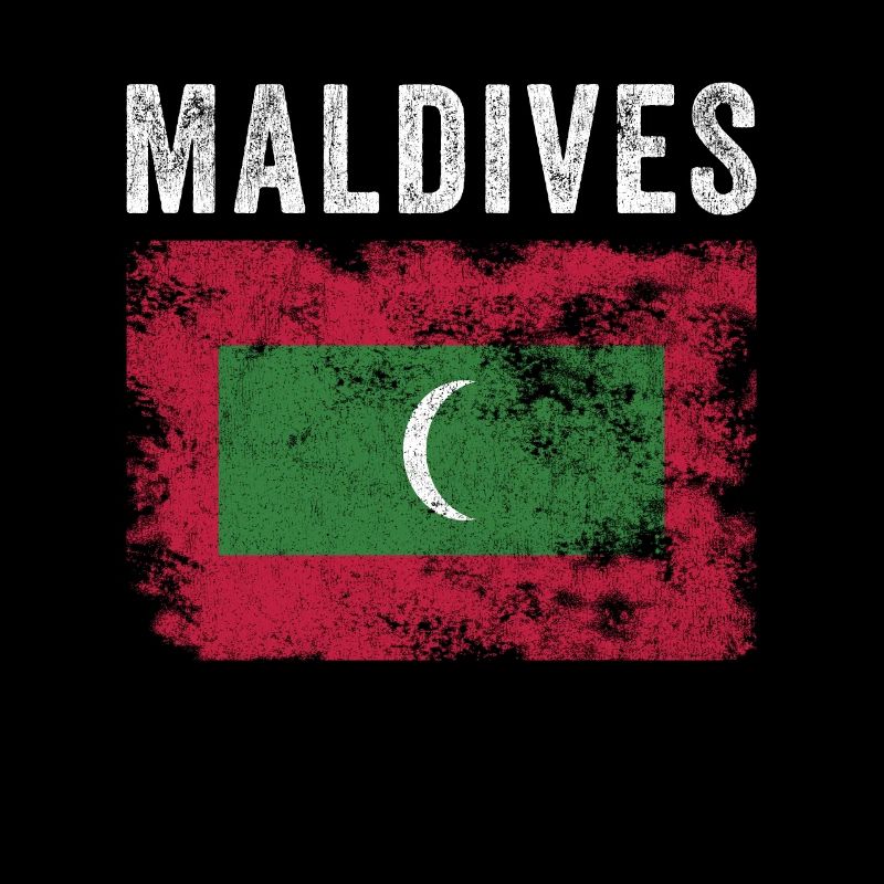 Maldives Flag Distressed Maldivian Flag