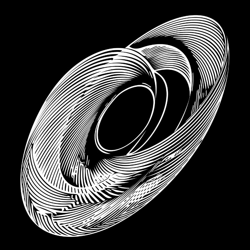 Lignes de points de suspension du cercle géométrique