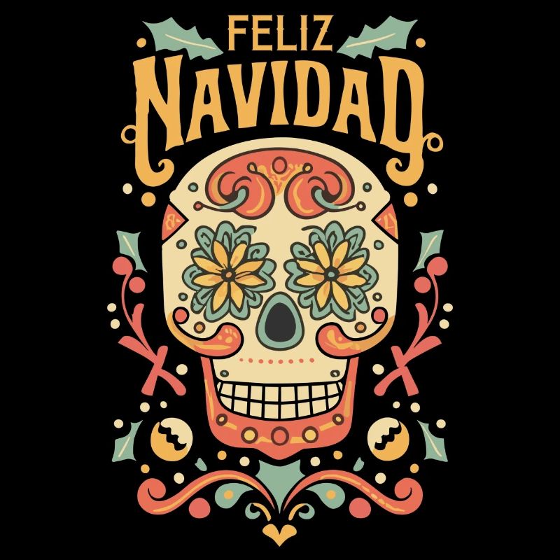 Feliz Navidad Dia De Los Muertos Crâne De Sucre