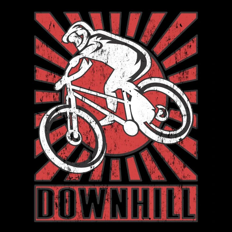 Vététistes de descente avec VTT