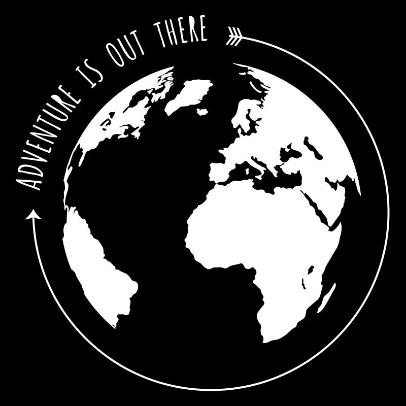 GLOBE Adventure is out there vector graphic