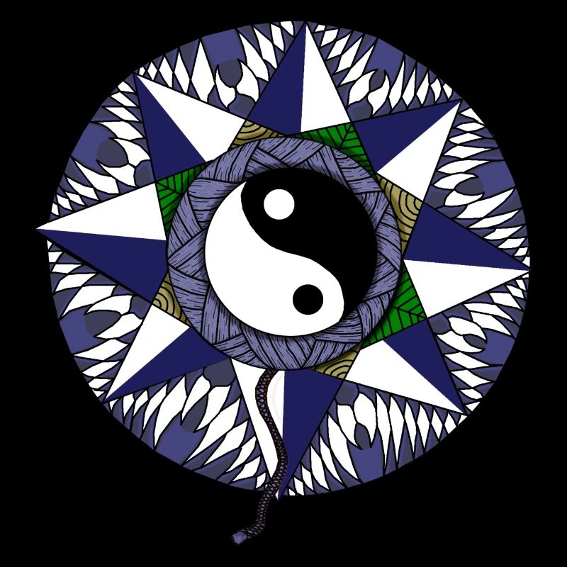 Taoist Mandala Blue