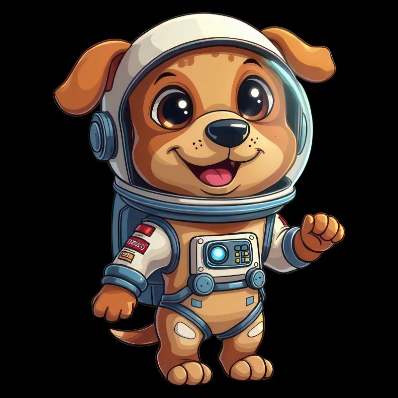 Dessin animé Astronaute Chien