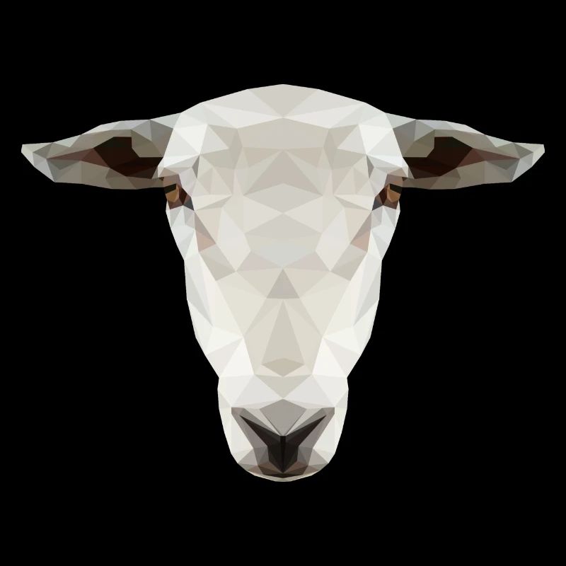Sheep Head – Geometric Low Poly Animal Design