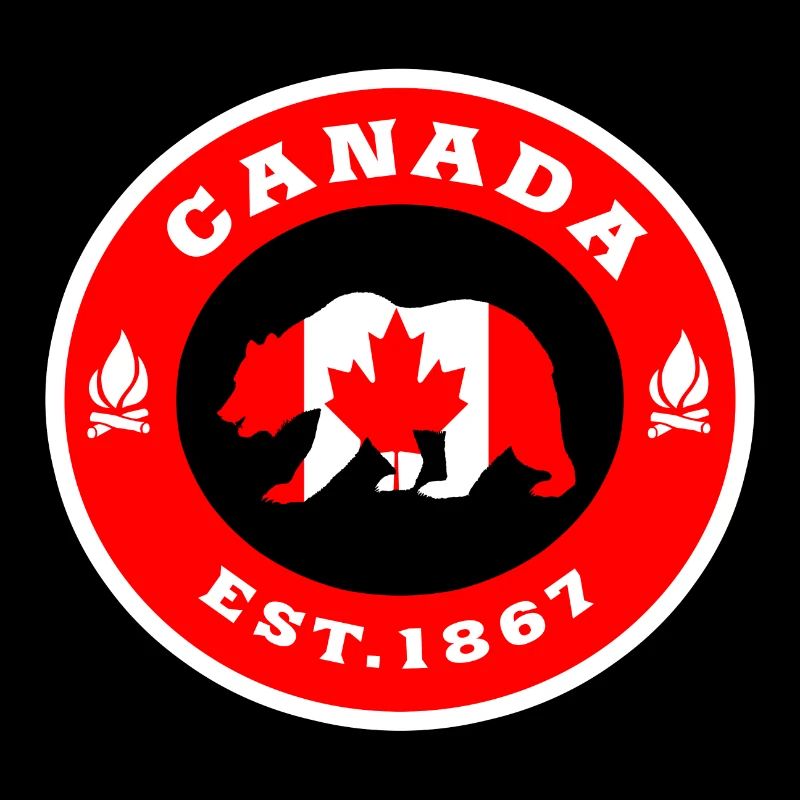 Canada Bear Flag North America Gift
