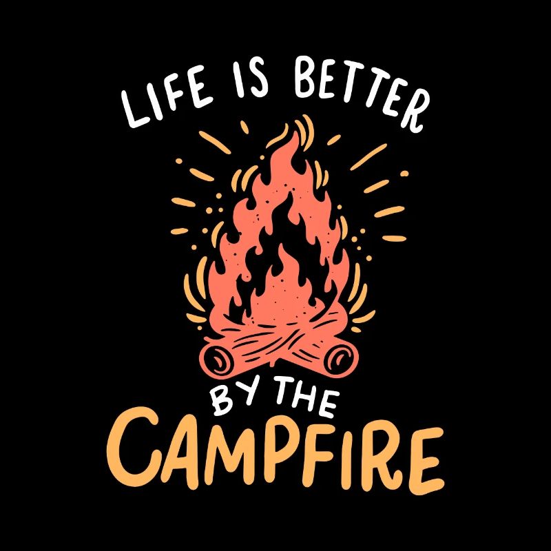 Camping autour d’un feu de camp