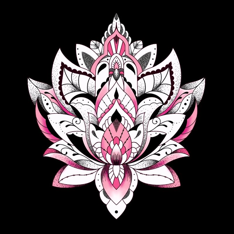 Lotus Mandala Rosa Farbe