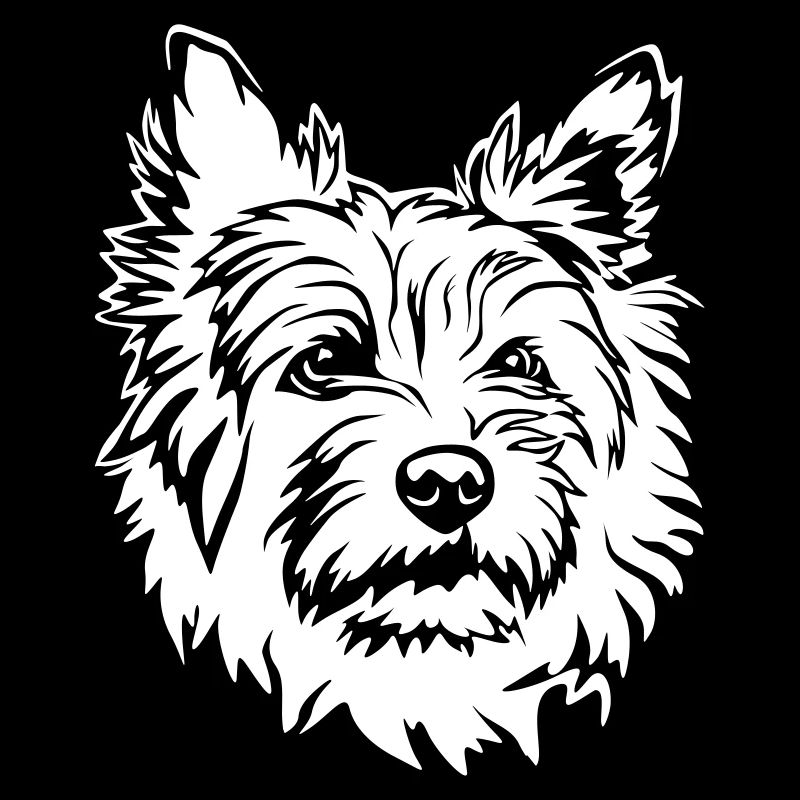 Cairn Terrier Head "Black Edition