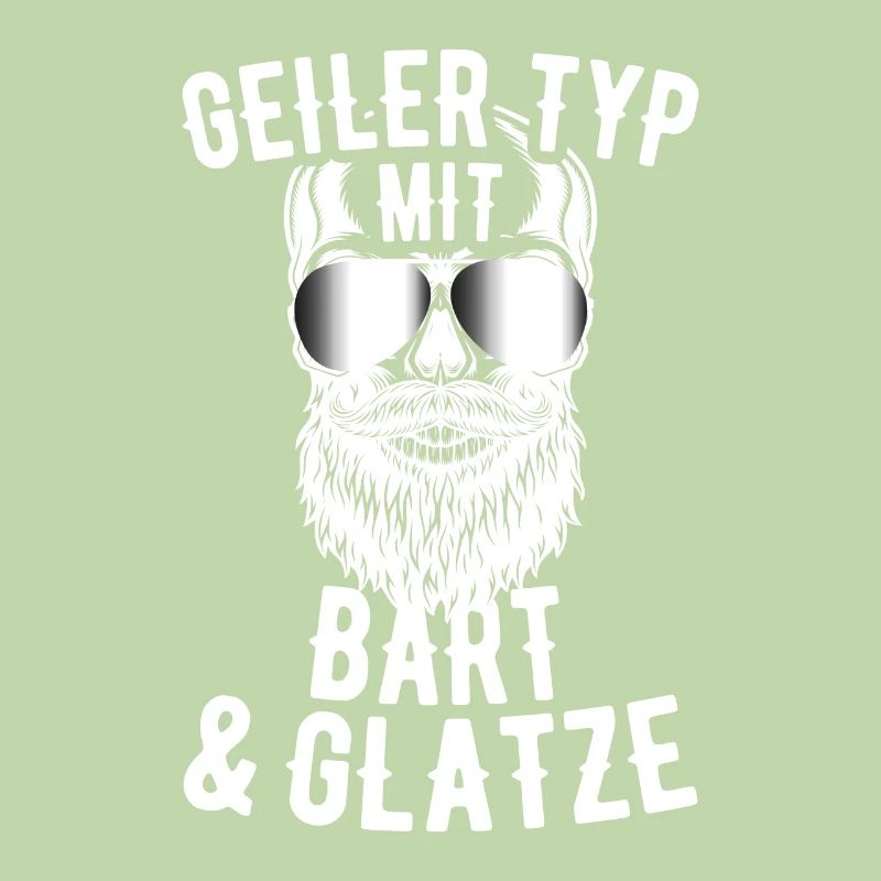 Geiler Typ Mit Bart & Glatze Glatzkopf Bartträger