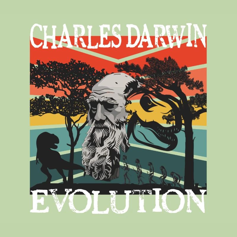 Charles Darwin Evolution textile gift idea