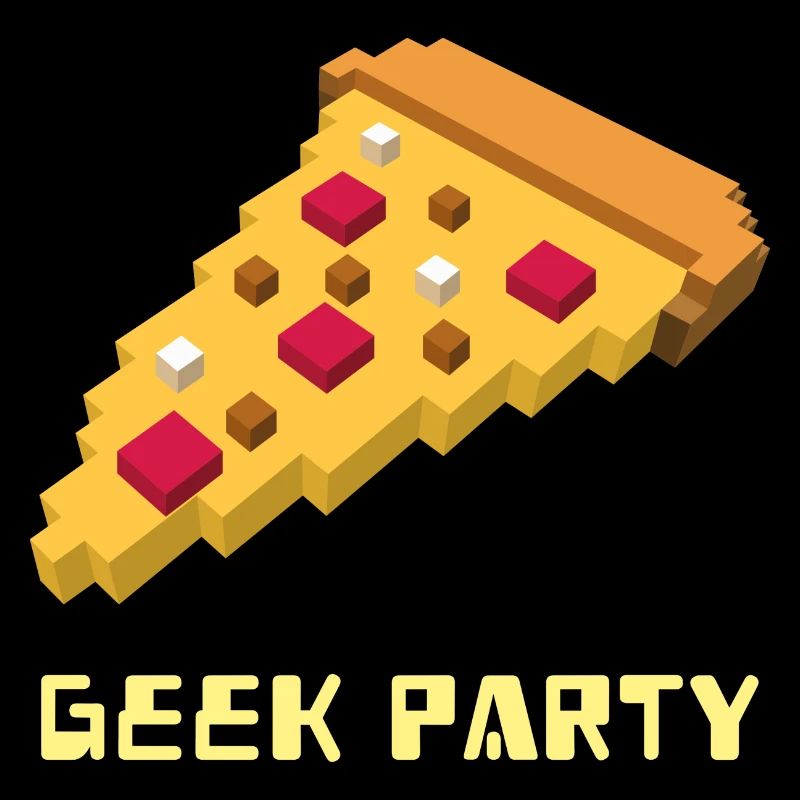 Geek Party Pizza Pixel: Retro 8-bit Gaming Gift