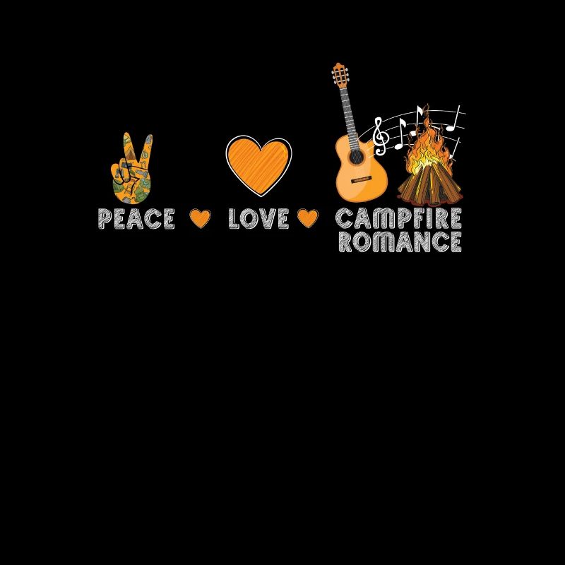 Peace Love Campfire Romance Funny Campfire Romance