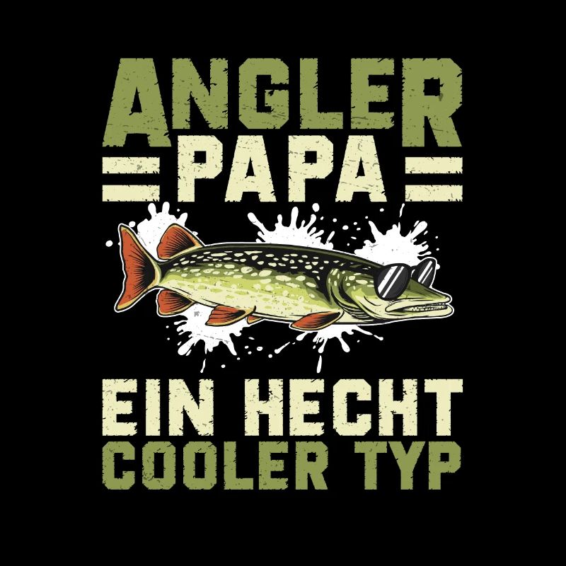 Angler Papa Ein Hecht Cooler Typ Lustig Hecht