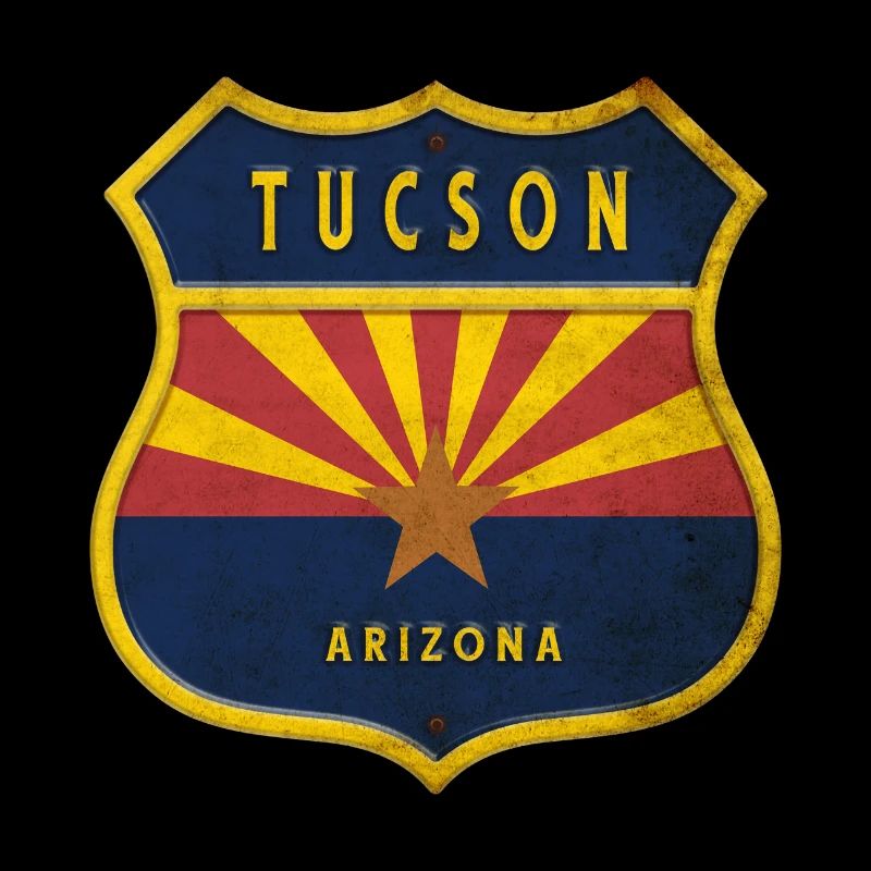 Tucson Arizona flags crest design