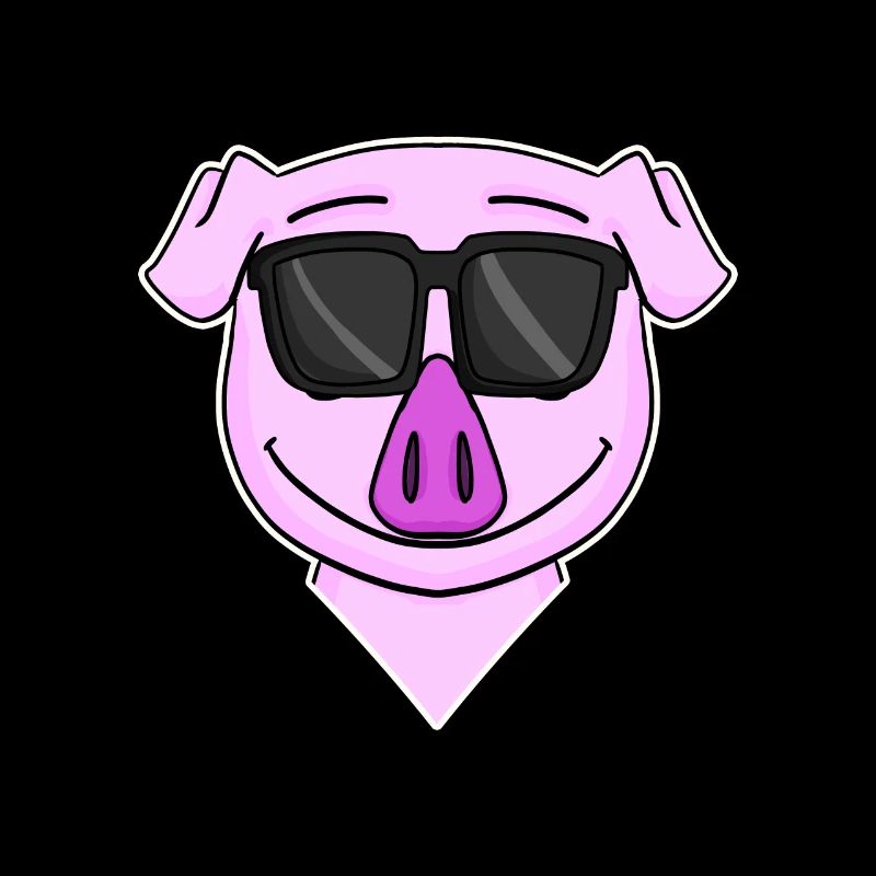 Schwein Kopf Tier - cooles Schwein