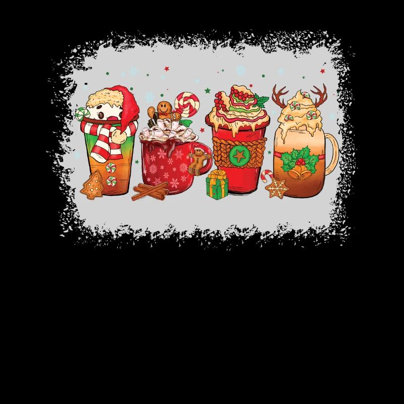 Christmas coffee cup bleached
