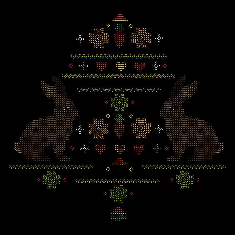 Easter motifs in knitting pattern style for Easter