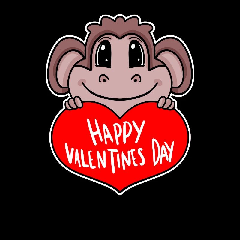 Singe de cœur de la Saint-Valentin