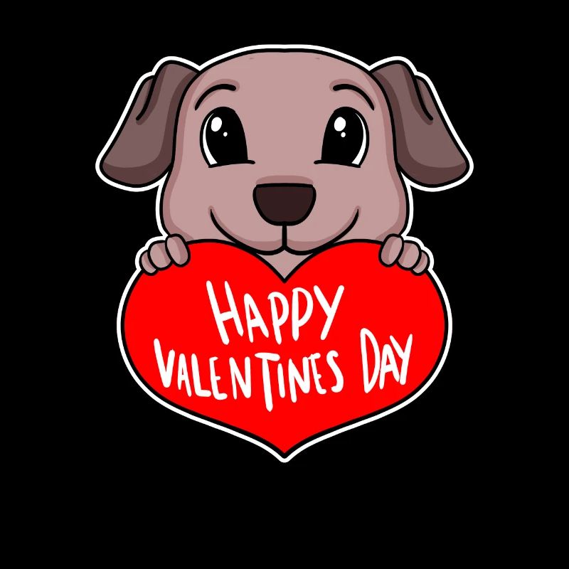 Valentinstag Herz Hund Hundebesitzer