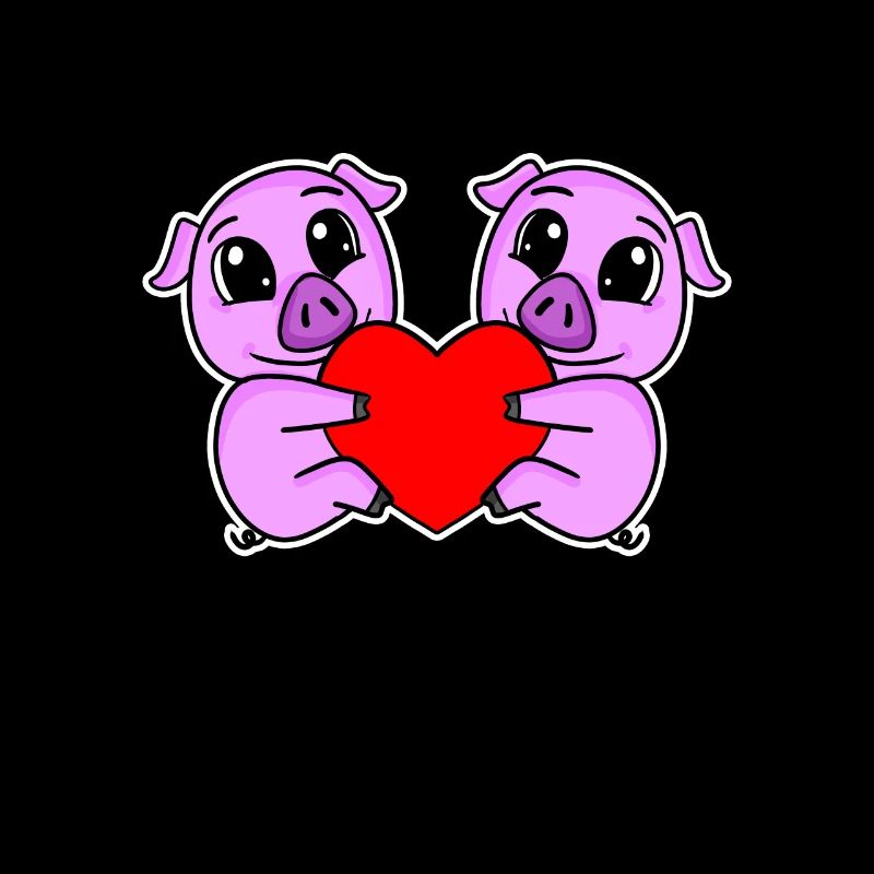 Cœur de Cochon Amour Cochons