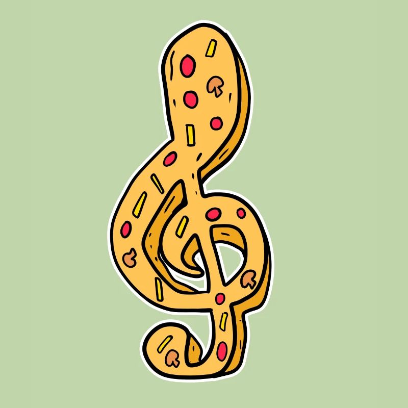 Musikk musikk note pizza