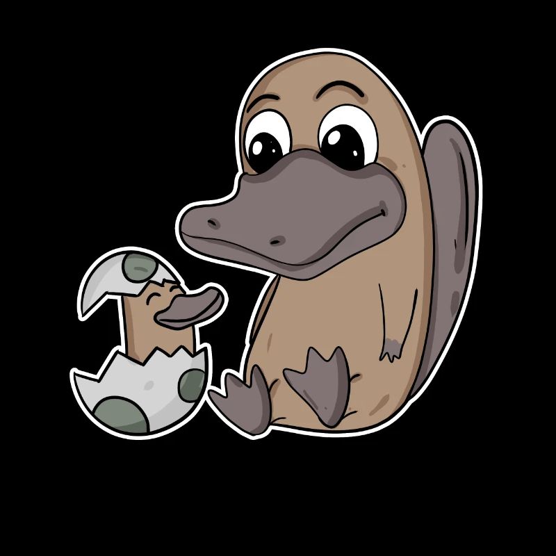 Famille Ornithorynque - Ornithorynque avec bébé