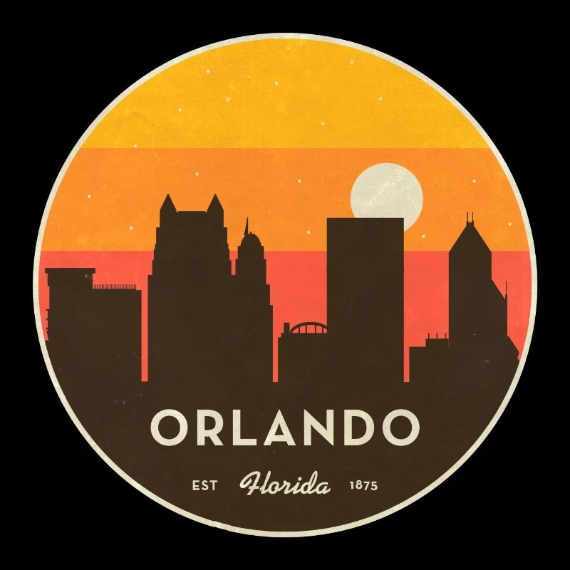 Coucher de soleil de la Skyline d’Orlando