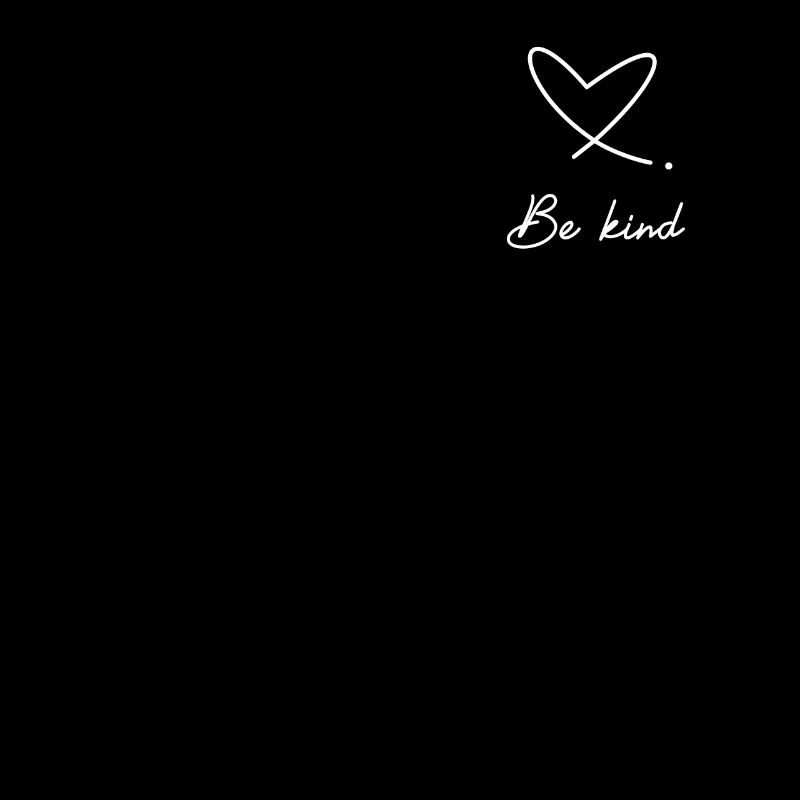 Be kind heart minimalistisch