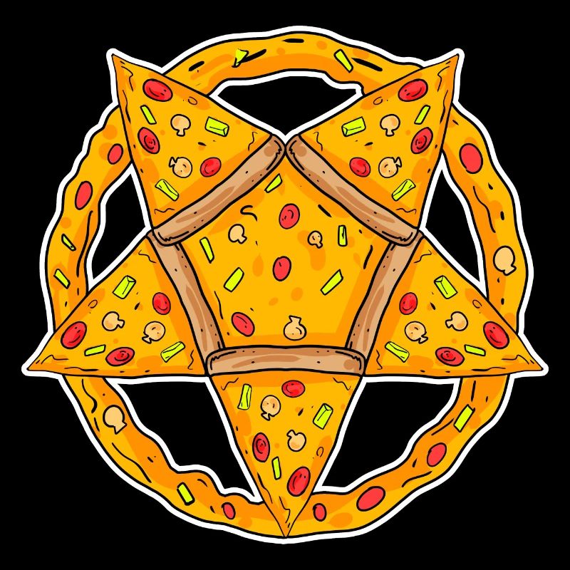 Pentagram pizza funny