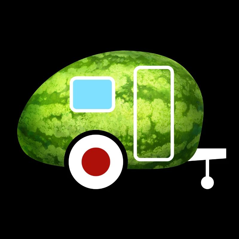 Melon Caravan Caravan Retro Summer Camping Fan