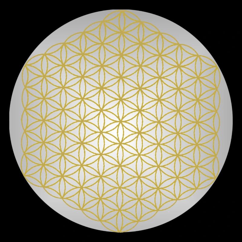 Blume des Lebens Gold - 5. Dimension - Mandala