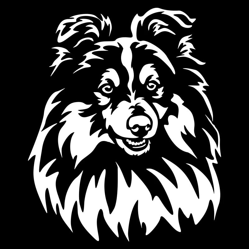 Sheltie Head "Black Edition"