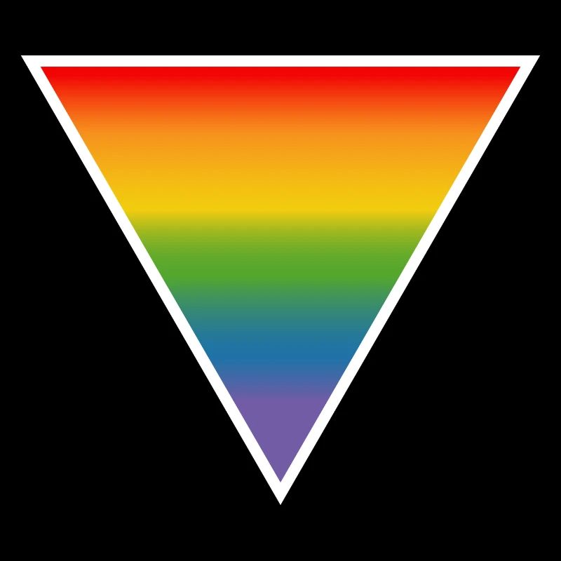 Triangle arc-en-ciel LGBTQIA blanc