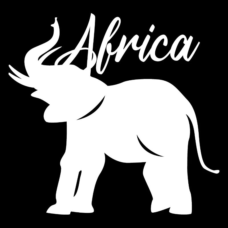 Graphique de l’icône de l’éléphant d’Afrique Elephant Continent