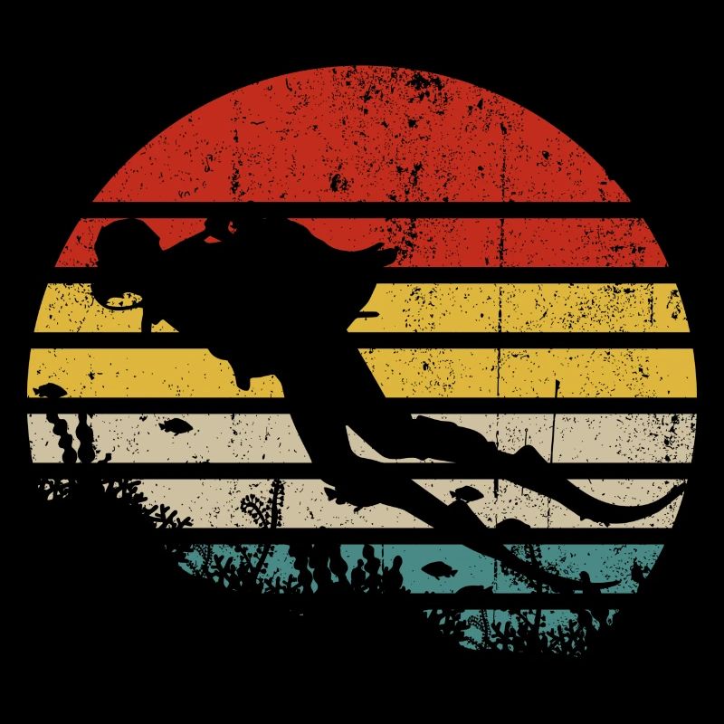 Silhouette rétro Sunset Surf