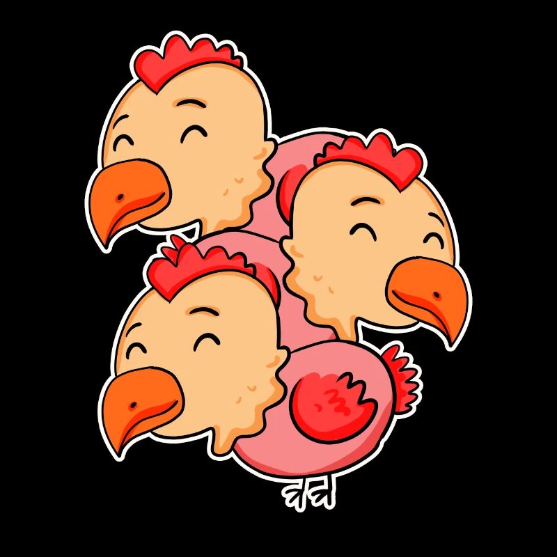Poulets mignons - Motif de poulet