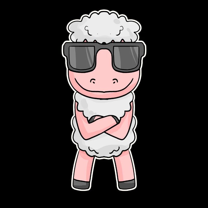 Schaf mit Brille