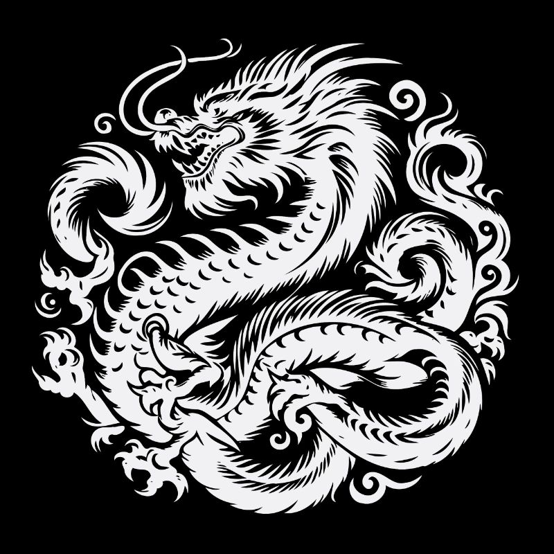 Tatouage de dragon chinois
