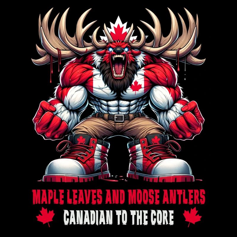 Motif de wapiti du Canada