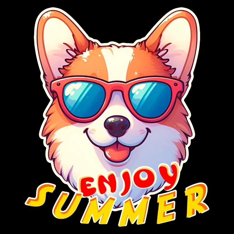 Sunny Corgi Summer Vibes