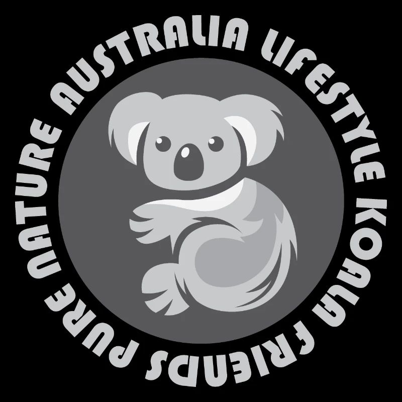 Australia Koala Emblem Bear Comic Cartoon Icon