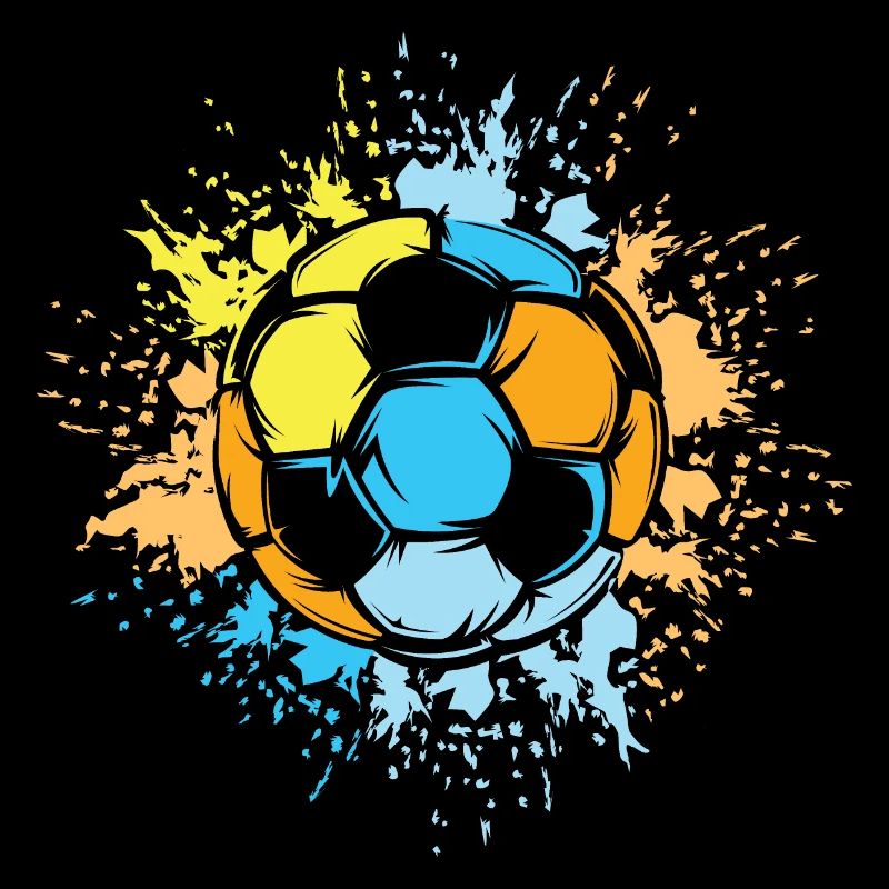 Fußball Sonne Farben Farbexplosion Ball Mannschaft