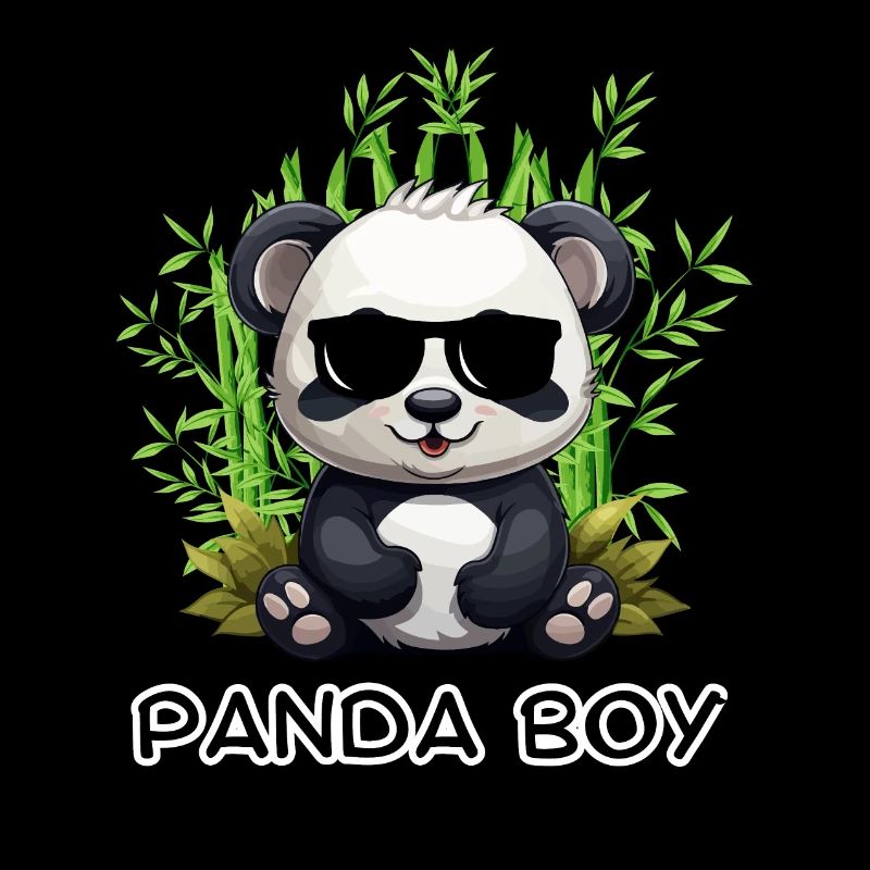 Panda Boy : design panda avec lunettes