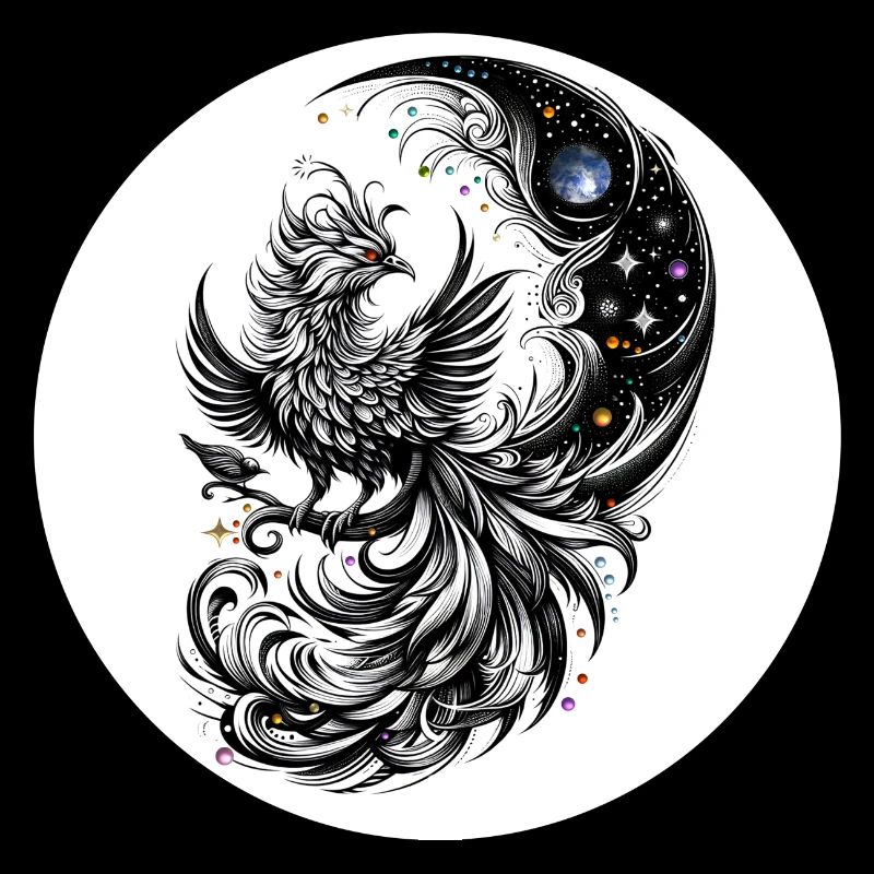 La comète Phoenix dans le cercle lunaire