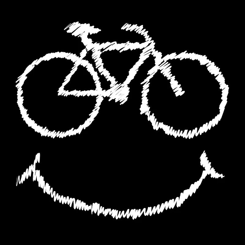Bicycle Smile Doodled Gift Idea for Cycling